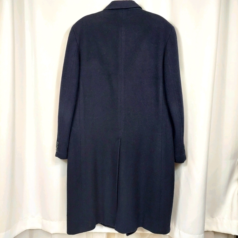 VINTAGE CASHMERE AND WOOL LONG TRENCH COAT SZ 44 - Picture 6 of 15